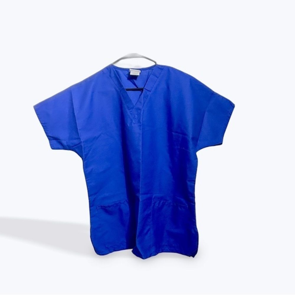 New Without Tags Dark‎ blue scrub top Large